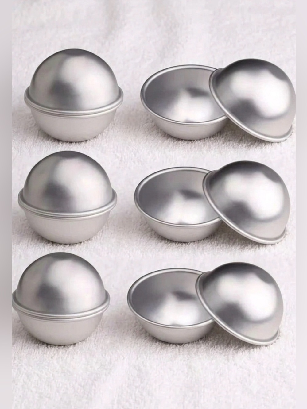 BESTOMZ Stainless Steel Bath Bomb Molds 13 Pc Lot DIY Crafting Metal Baking Cups